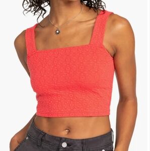 Roxy Floral Crop Tank Top L